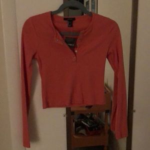 Forever 21 long sleeve crop top FITS Sm&Med
